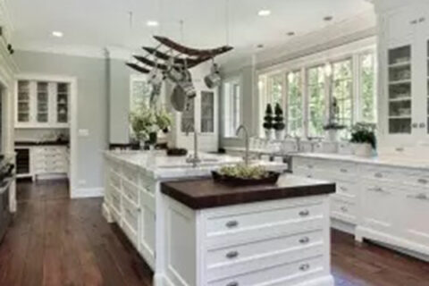 The Kitchen with white granite at Littleton, CO