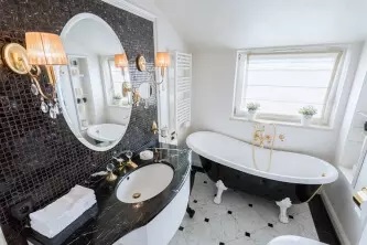 The Rock Solid Custom Granite Luxurious Bathroom in Littleton, CO