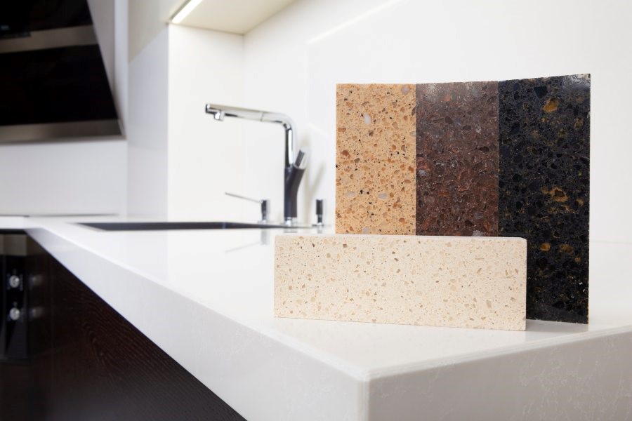 A close-up of a countertop
